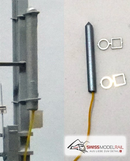 Schutzrohr für Erdungsstange "spitz" (H0)