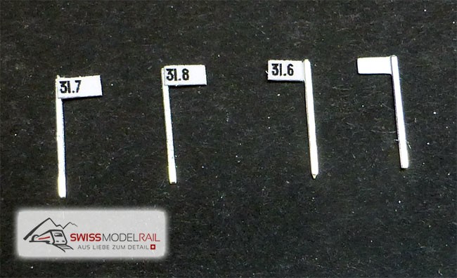 Streckentafel Kilometer/Hektometertafel (10 Stück)