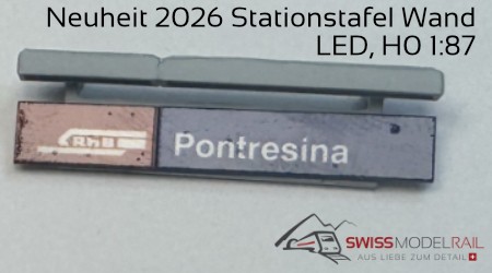 Beleuchtung für Stationstafel mit LED, Wandmontage, Bausatz Neuheit 2026