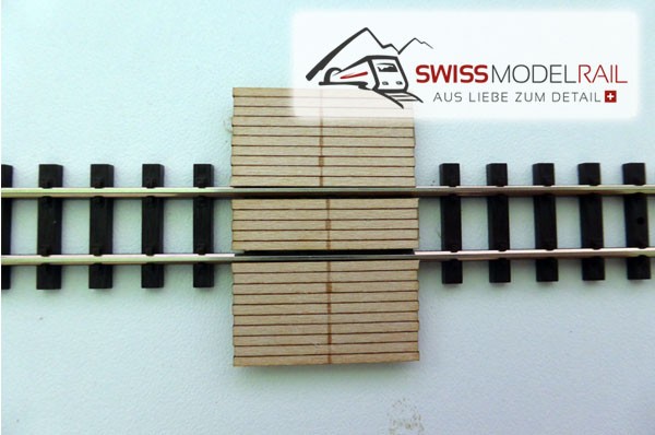 Gleis Übergang Holz (H0e) Unbemalt