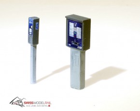 Parkuhr / Parkautomat schmal Schweiz (H0)