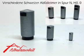 Abfalleimer Variante 3 "Haifisch" (Spur N)