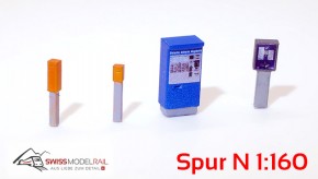 Parkuhr / Parkautomat breit Schweiz (Spur N)