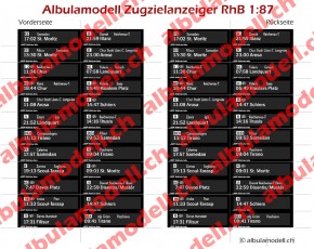 Zugziel Anzeiger RhB (Bausatz, LED) H0